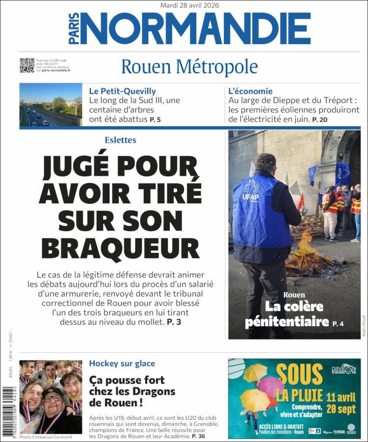 Portada de Paris Normandie (Francia)