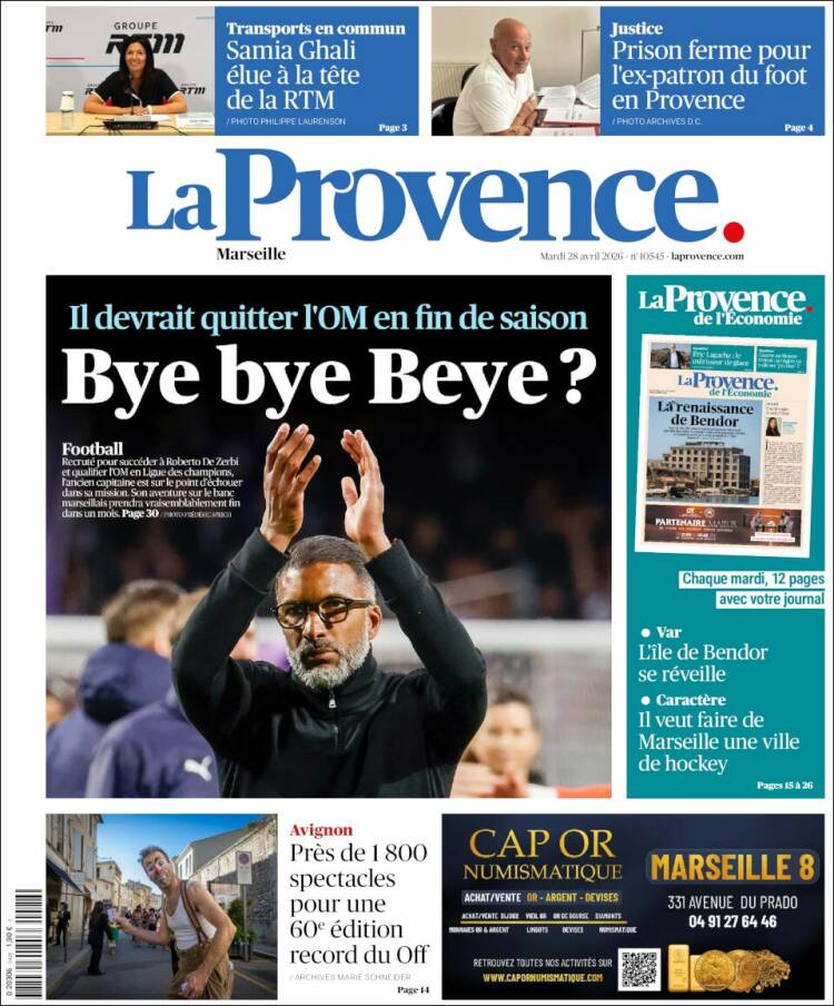 Portada de La Provence (Francia)