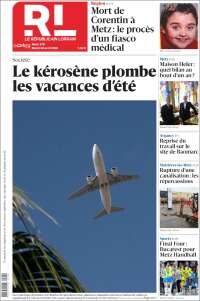 Portada de Le Republicain Lorrain (Francia)