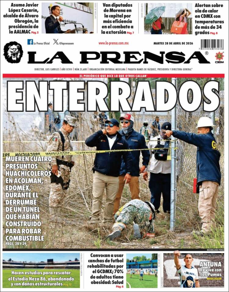 Portada de La Prensa (M&eacute;xico)