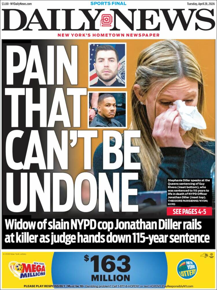 Portada de Daily News - New York (USA)