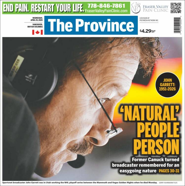 Portada de The Province (Canad&aacute;)