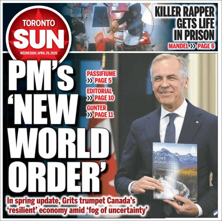Portada de The Toronto Sun (Canad&aacute;)