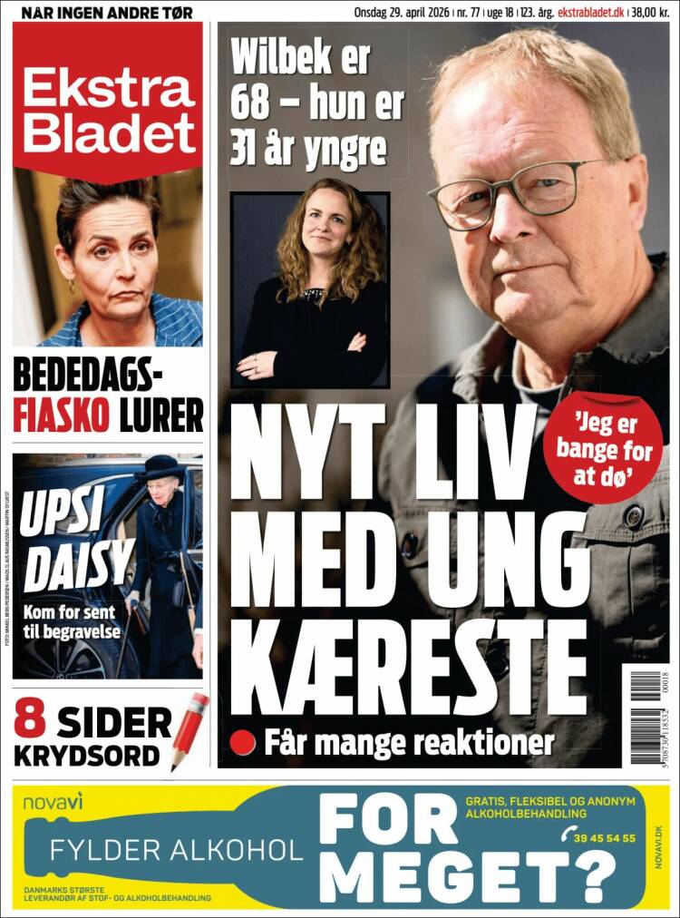 Portada de Ekstra Bladet (Dinamarca)