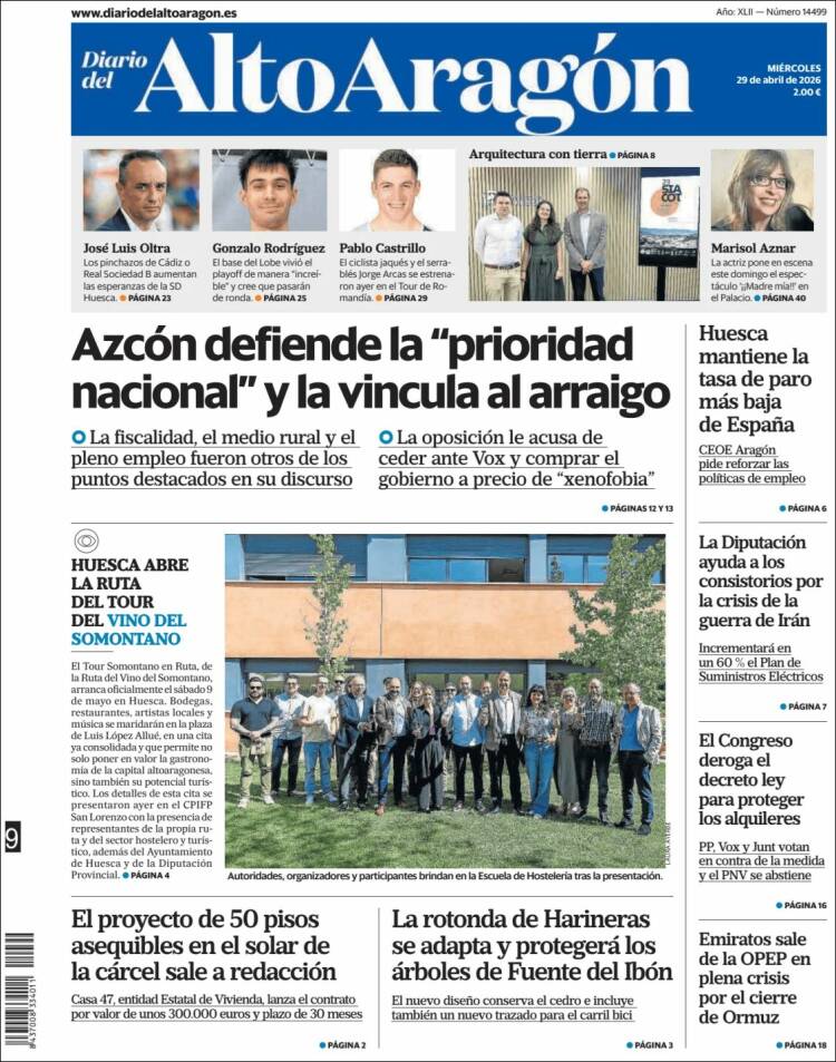 Portada de Diario del AltoAragón (Espa&ntilde;a)