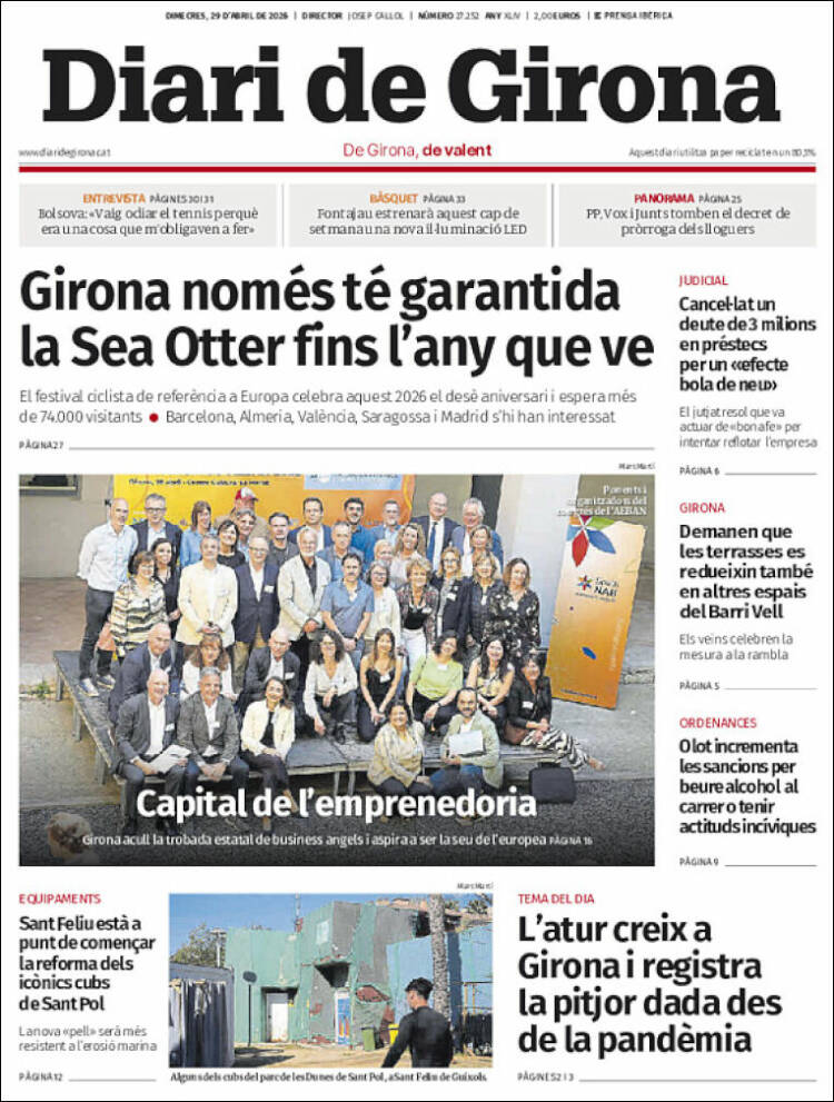 Portada de Diari de Girona (Espa&ntilde;a)