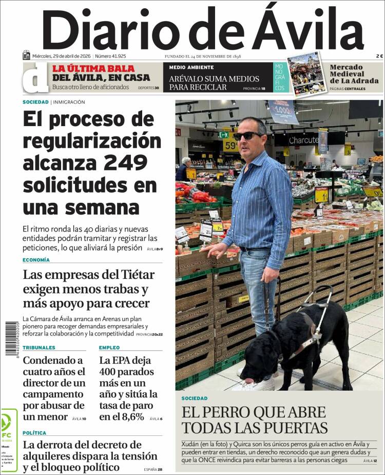 Portada de Diario de Ávila (Espa&ntilde;a)