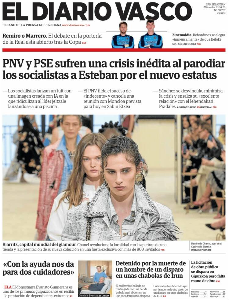 Portada de Diario Vasco (Espa&ntilde;a)