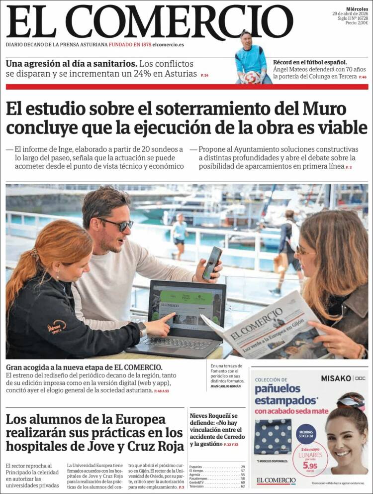 Portada de El Comercio - Gijón (Espa&ntilde;a)