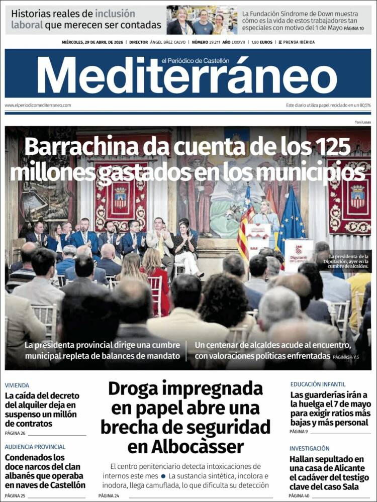 Portada de El Periódico Mediterraneo (Espa&ntilde;a)