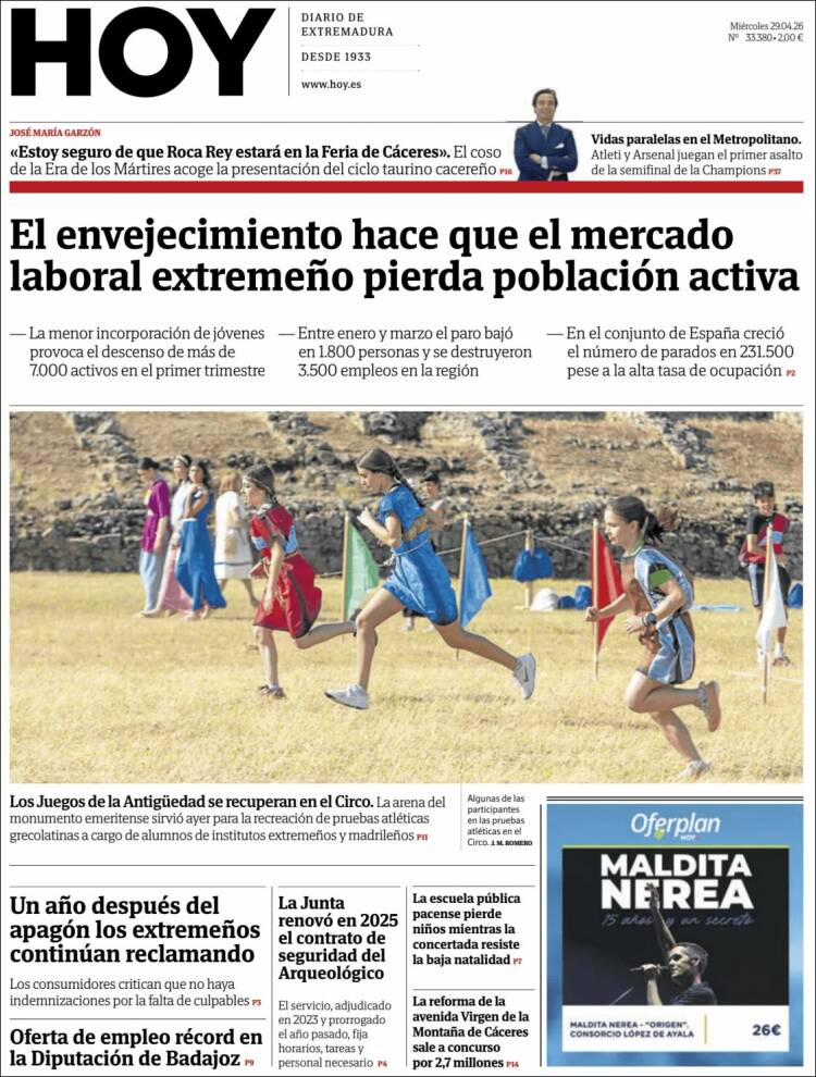 Portada de Hoy - Badajoz (Espa&ntilde;a)