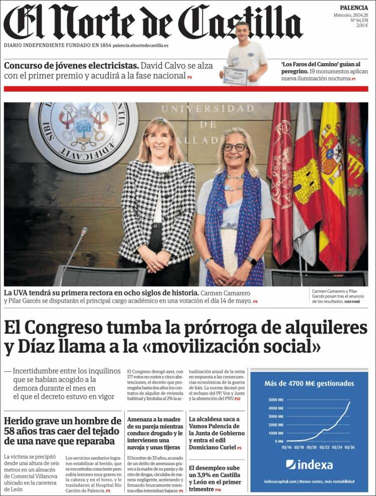 Portada de Norte de Castilla - Palencia (Espa&ntilde;a)