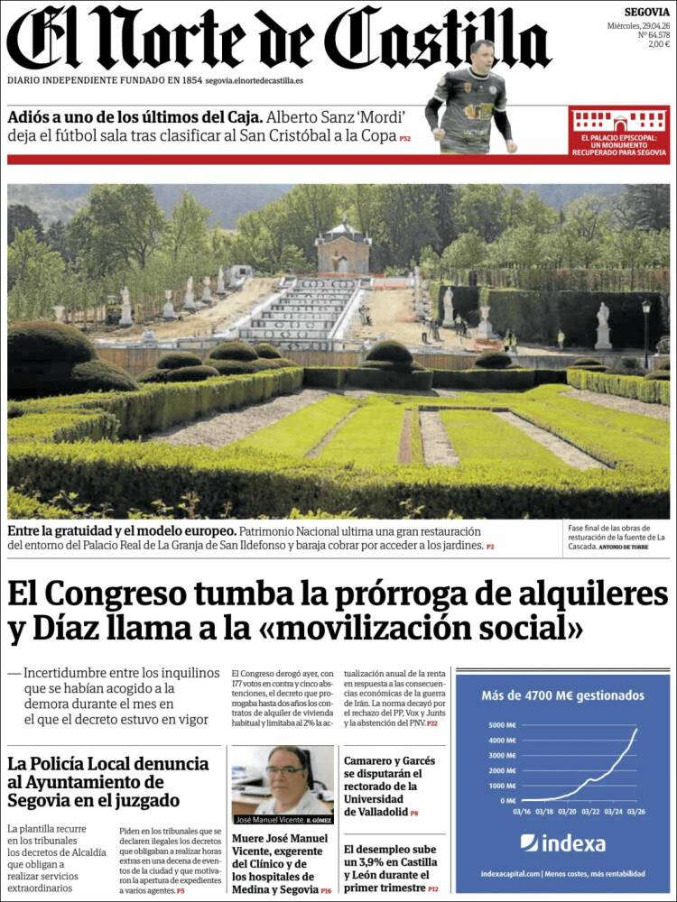Portada de Norte de Castilla - Segovia (Espa&ntilde;a)