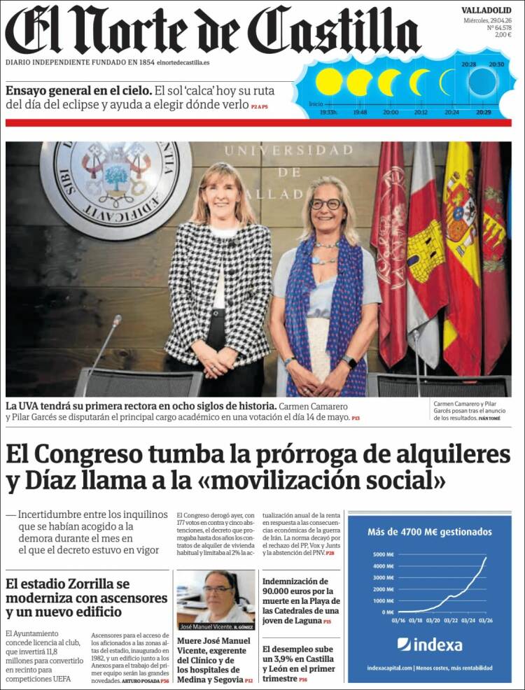 Portada de Norte de Castilla - Valladolid (Espa&ntilde;a)