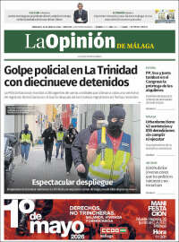 Portada de La Opinión de Málaga (Espa&ntilde;a)
