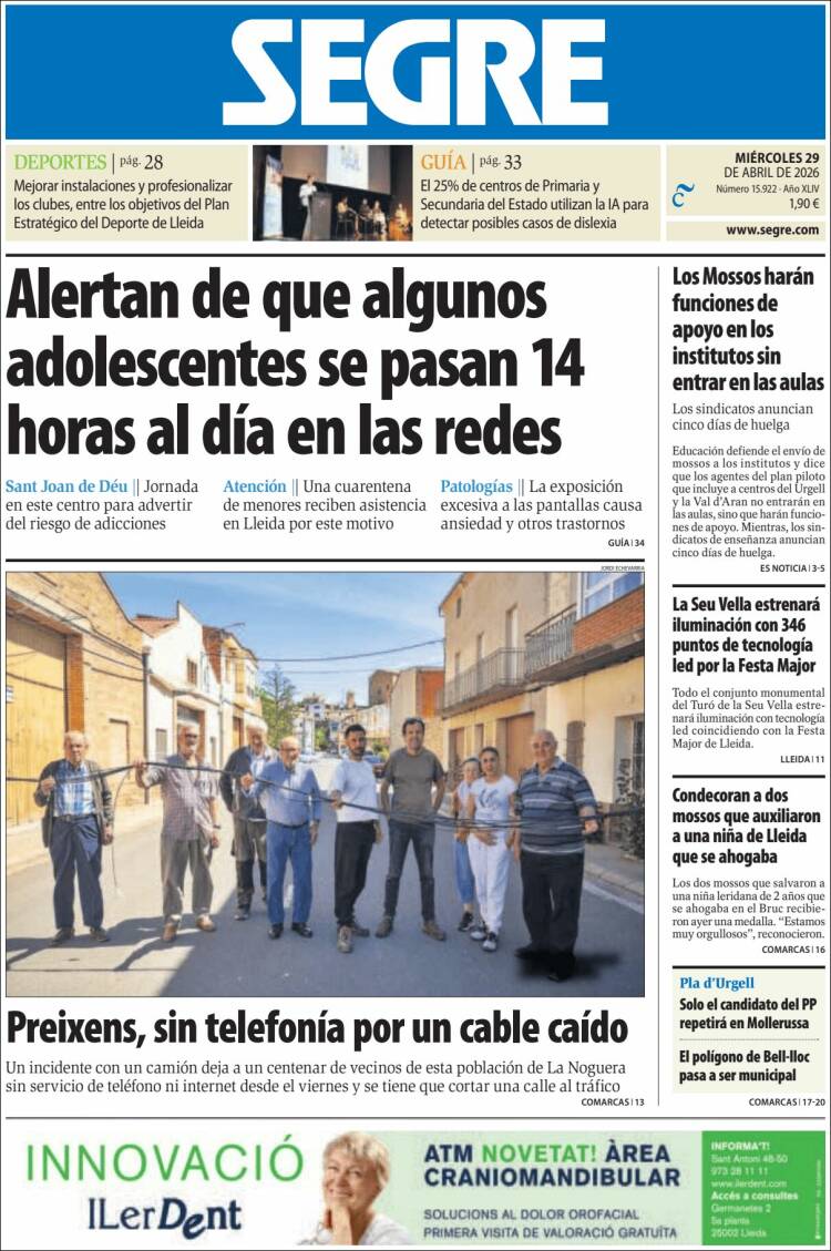 Portada de Segre  (Espa&ntilde;a)