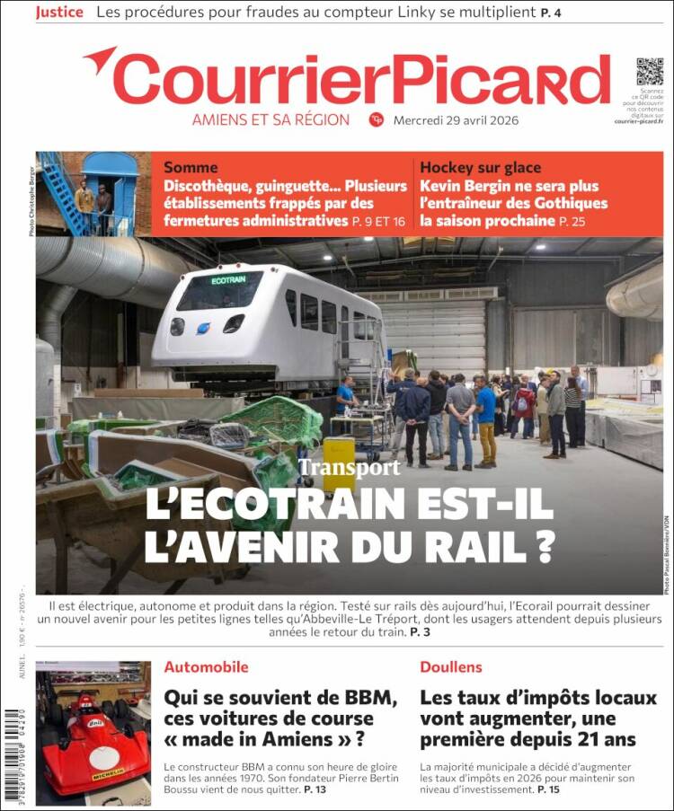Portada de Courrier Picard (Francia)