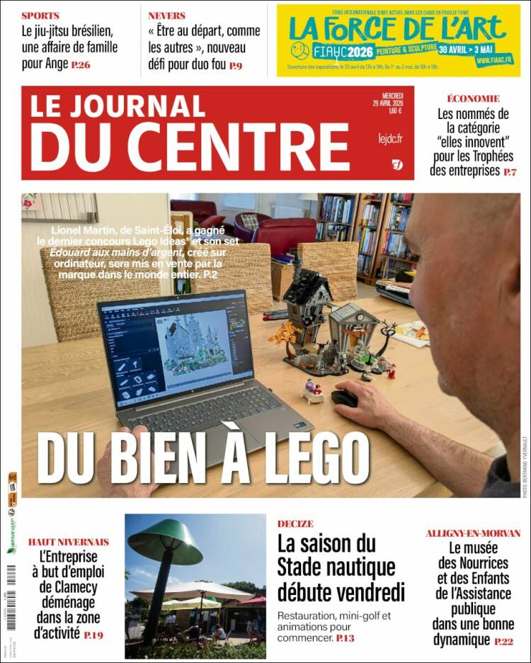 Portada de Le Journal du Centre (Francia)