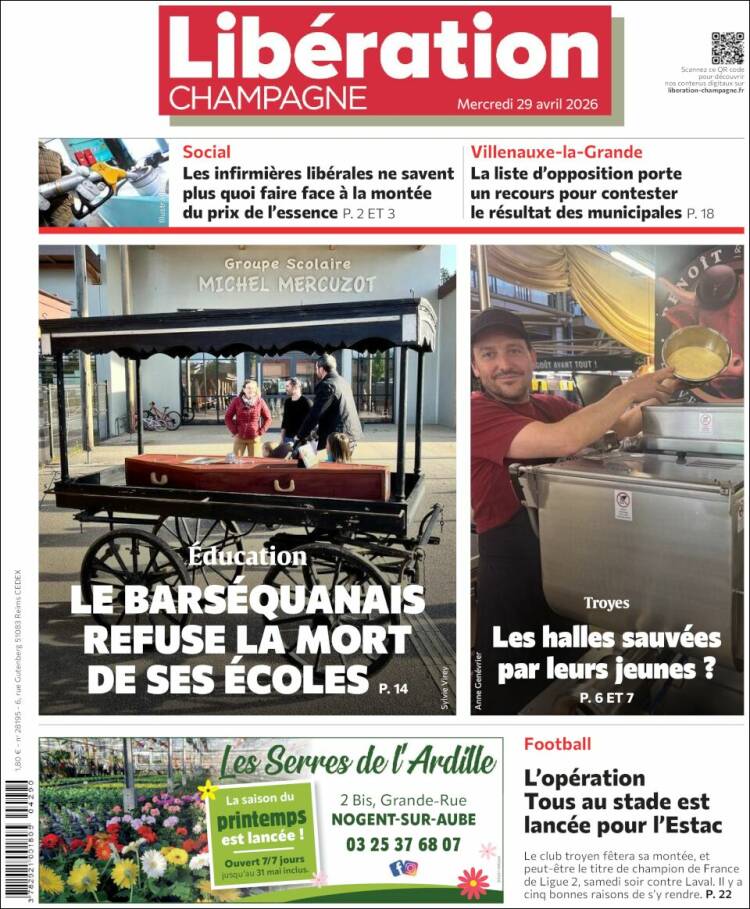 Portada de Libération Champagne (Francia)