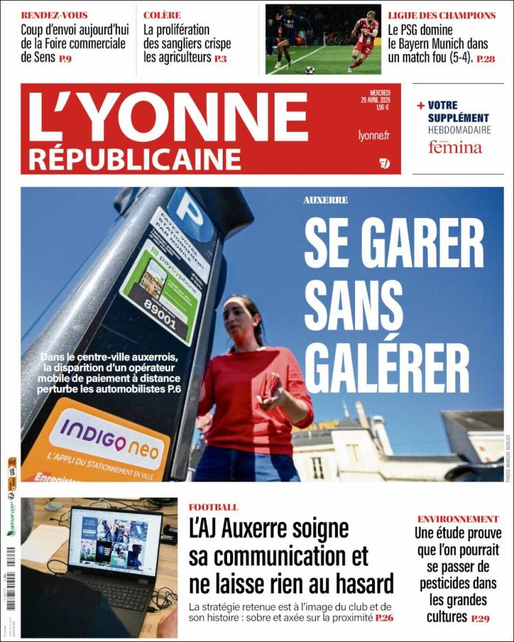 Portada de L'Yonne-Républicaine (Francia)