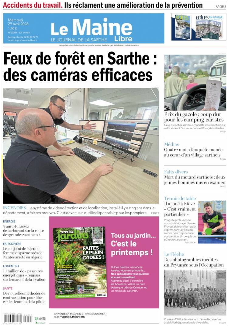 Portada de Le Maine Libre (Francia)