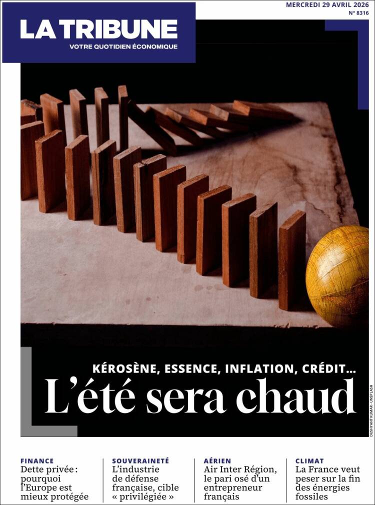 Portada de La Tribune (Francia)
