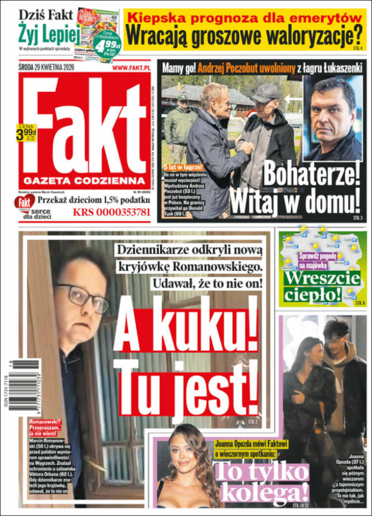 Portada de Fakt (Polonia)
