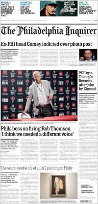 Portada de Philadelphia Inquirer (&Eacute;tats-Unis)