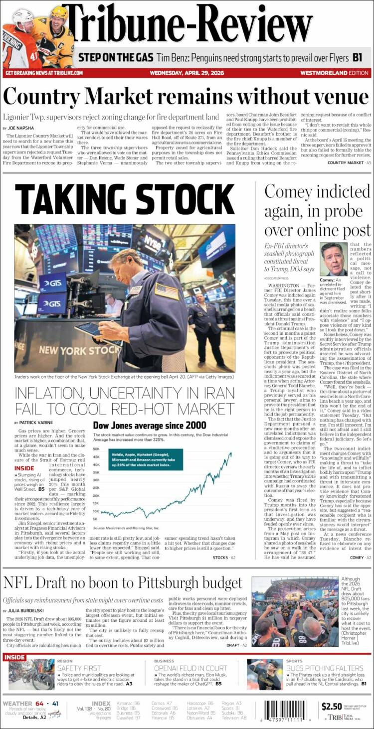 Portada de Tribune-Review (&Eacute;tats-Unis)