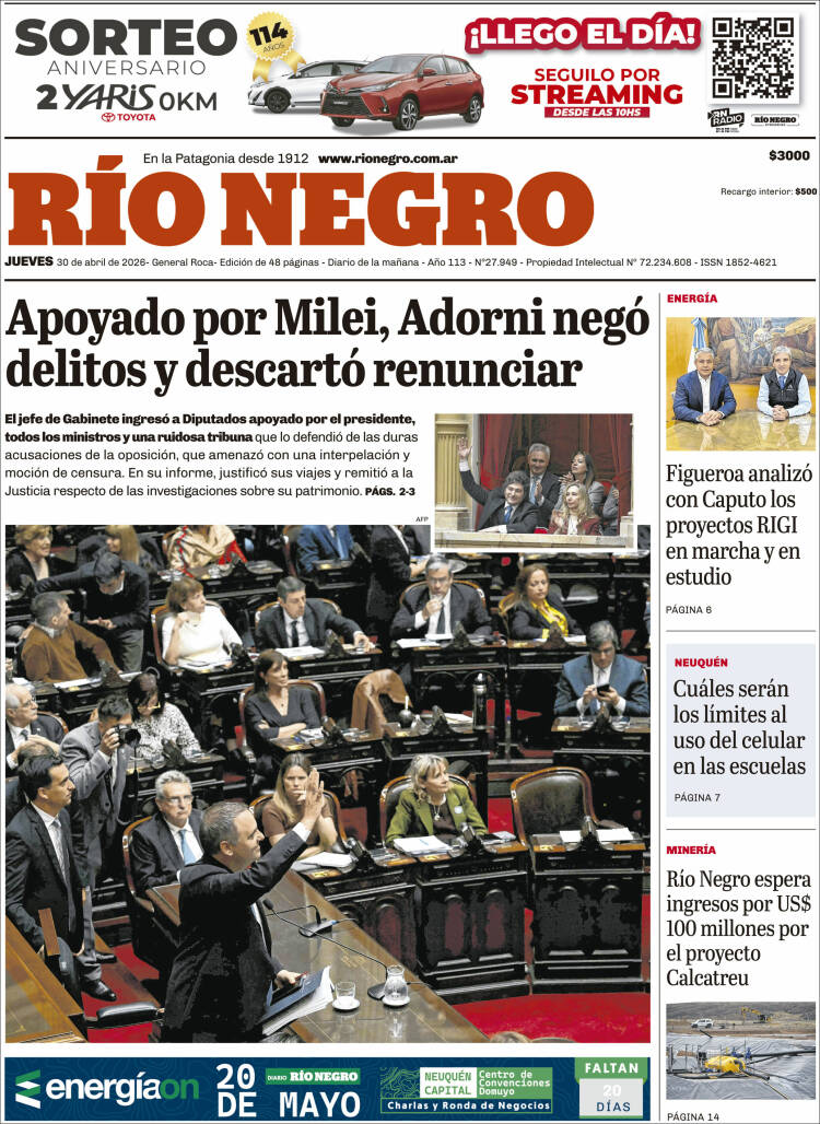 Portada de Rio Negro (Argentina)