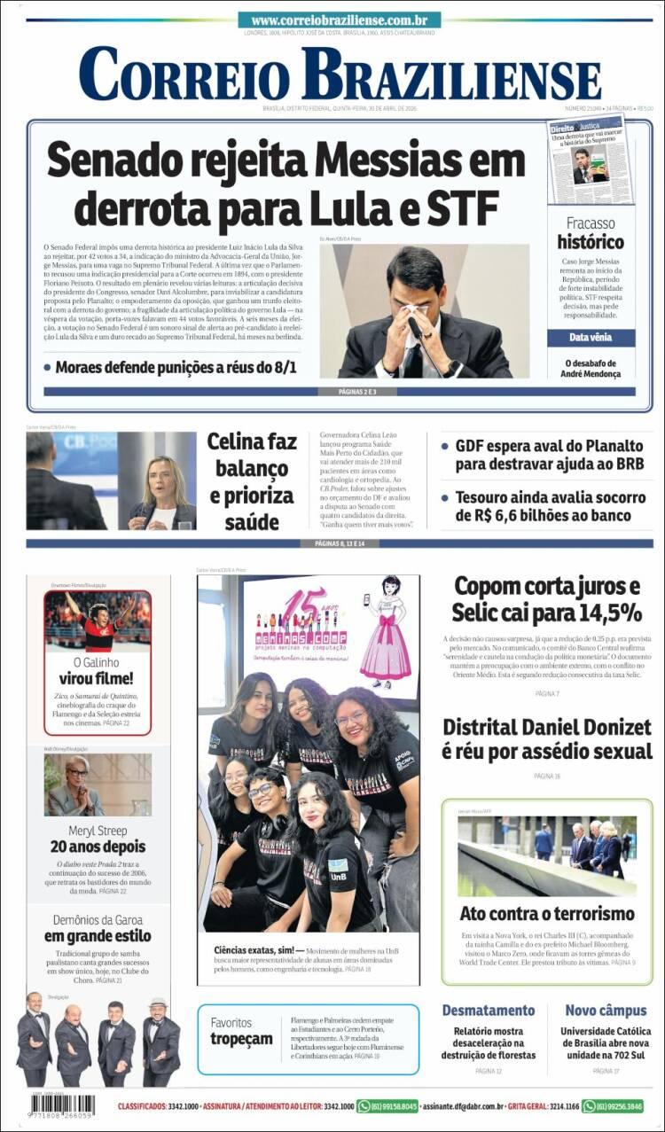 Portada de Correio Braziliense (Brasil)