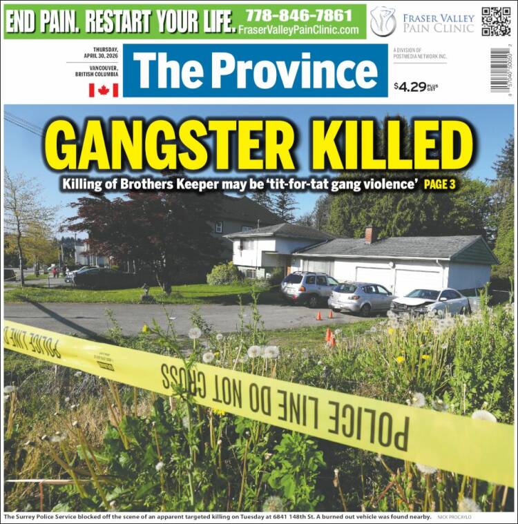 Portada de The Province (Canad&aacute;)