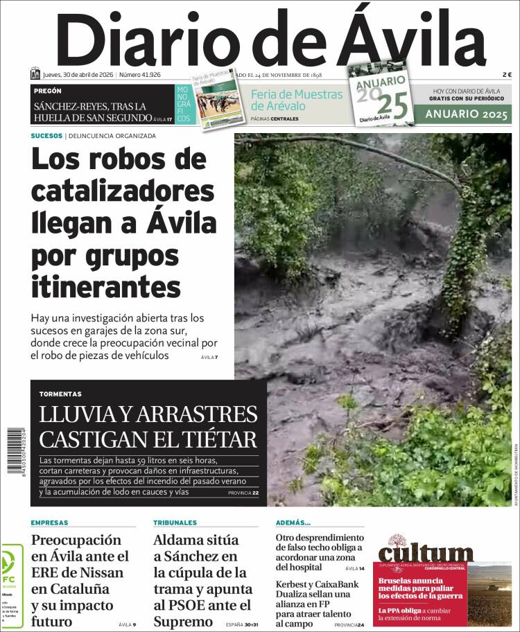 Portada de Diario de Ávila (Espa&ntilde;a)