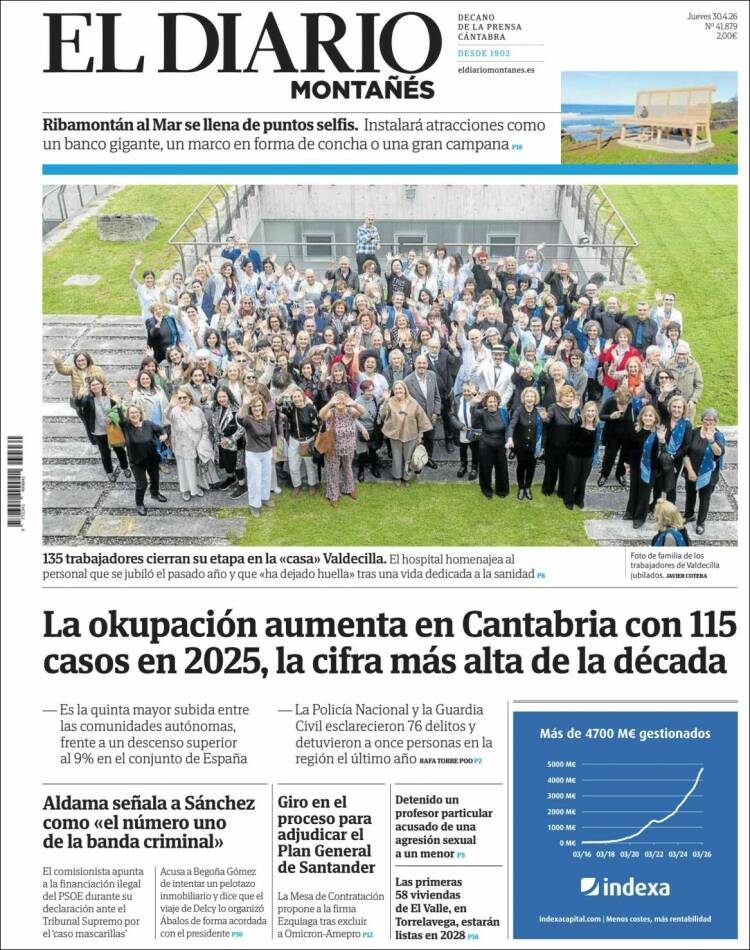 Portada de El Diario Montañés (Espa&ntilde;a)