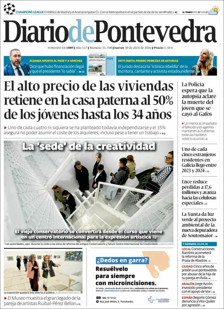 Portada de Diario de Pontevedra (Espa&ntilde;a)
