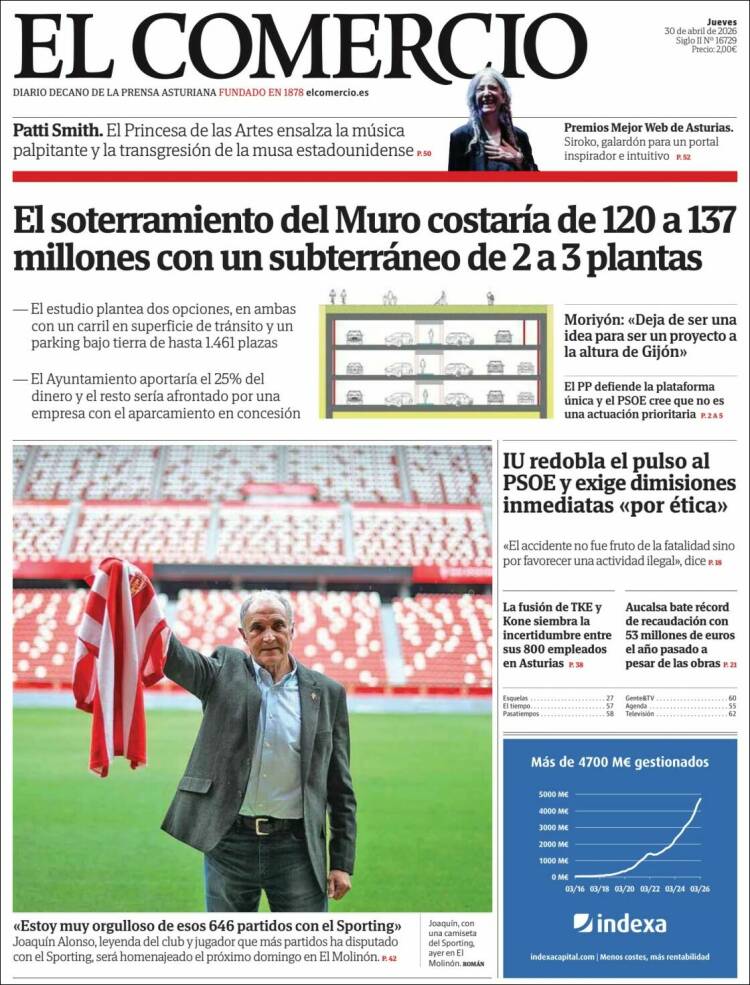 Portada de El Comercio - Gijón (Espa&ntilde;a)