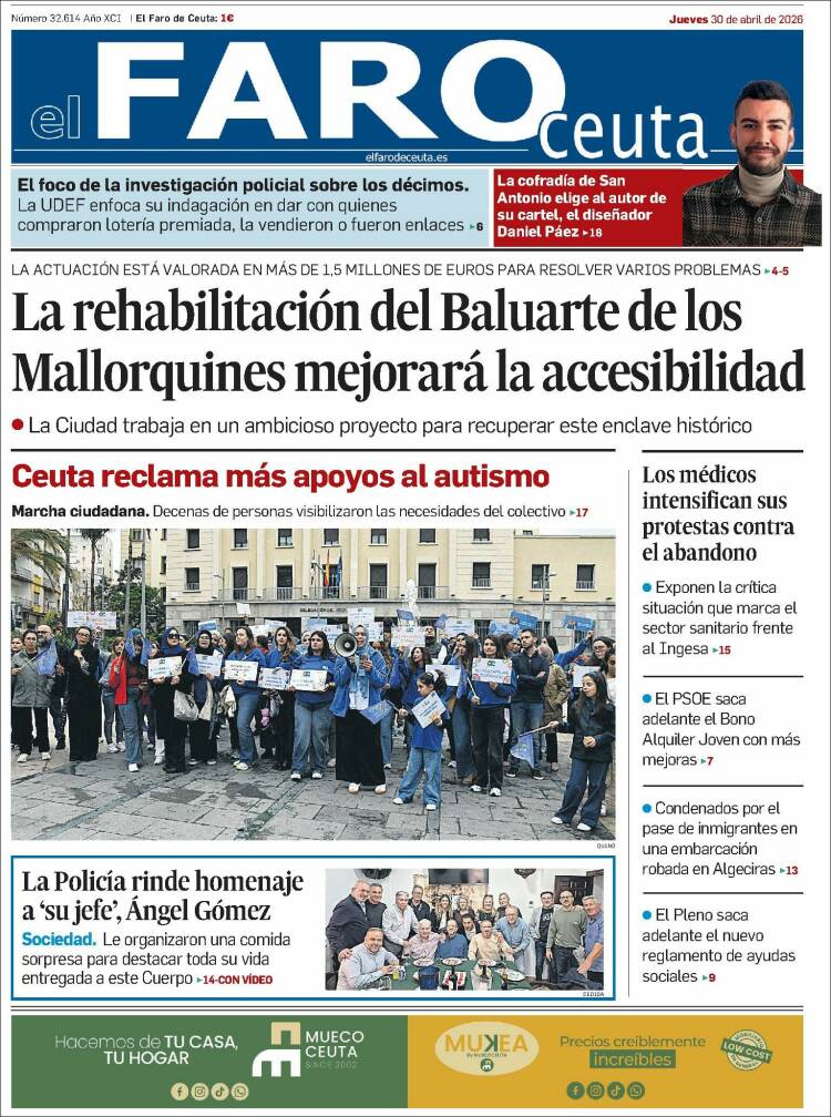 Portada de El Faro de Ceuta (Espa&ntilde;a)