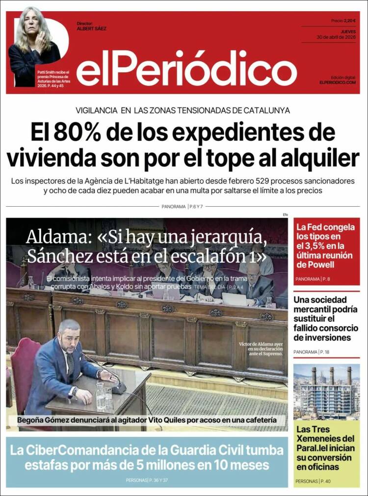Portada de El Periódico (Espa&ntilde;a)