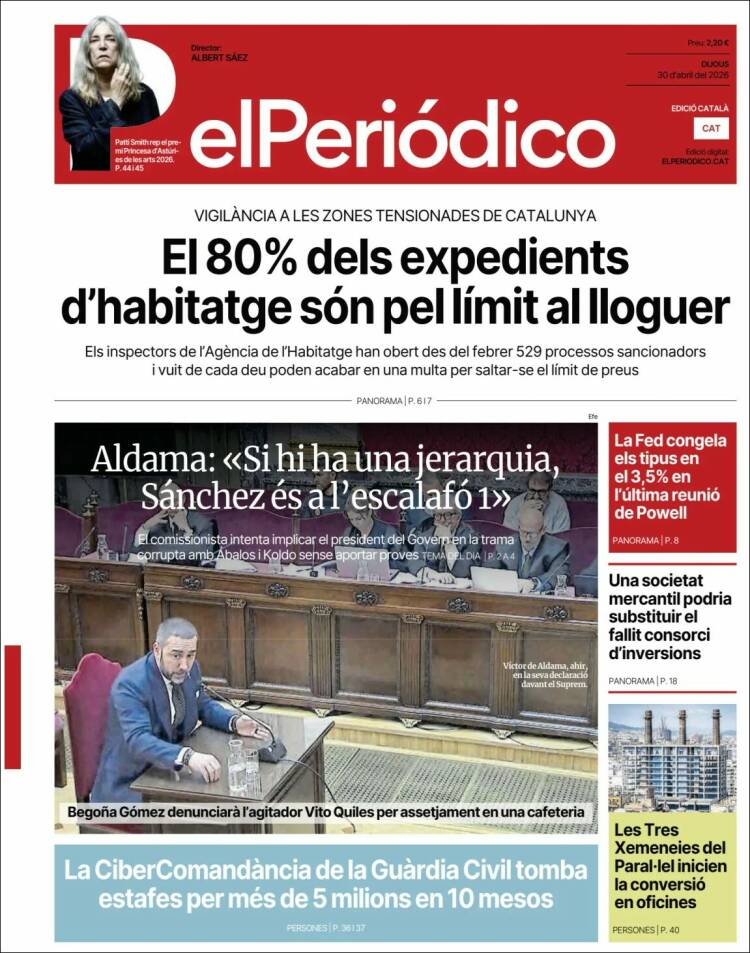 Portada de El Periódico de Catalunya (Espa&ntilde;a)