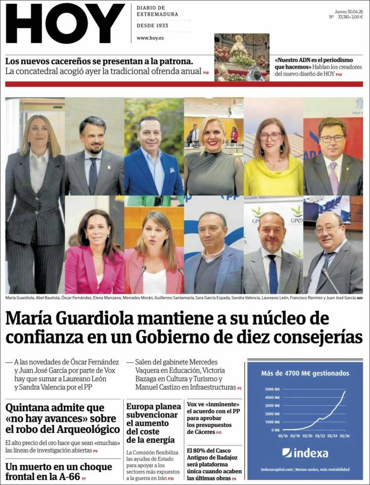 Portada de Hoy - Badajoz (Espa&ntilde;a)
