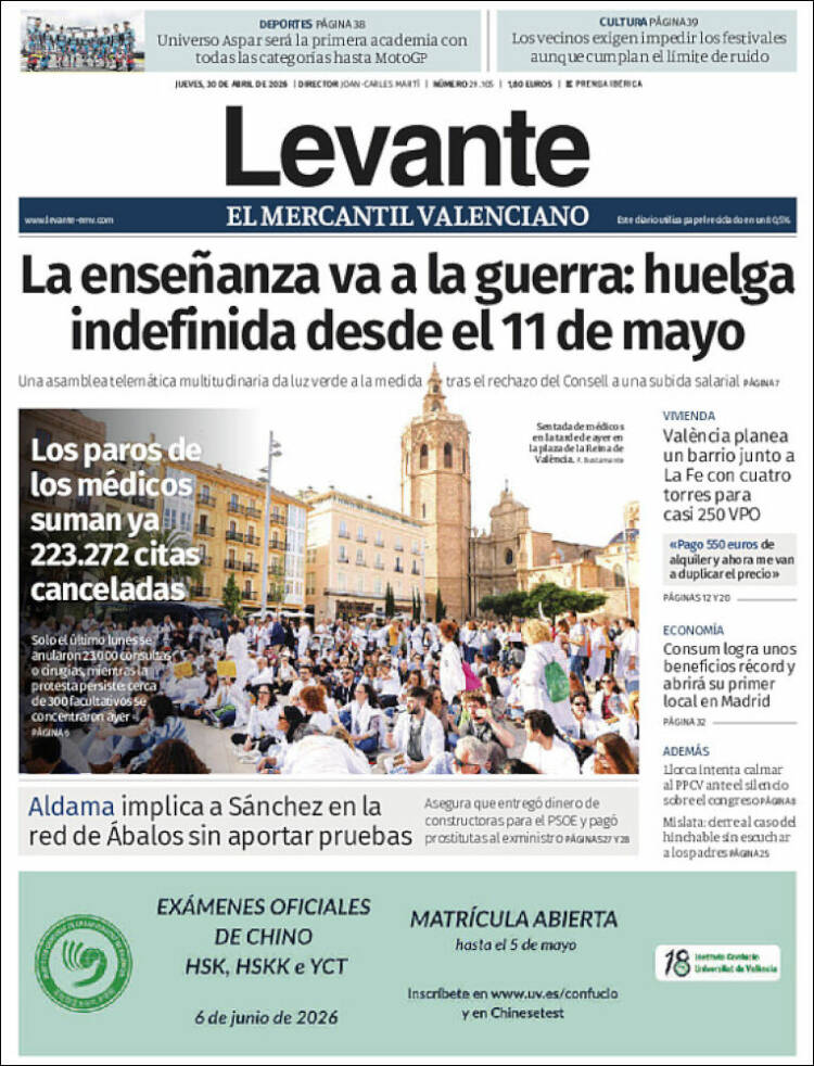 Portada de Levante (Espa&ntilde;a)