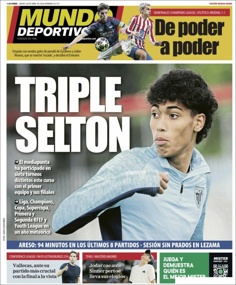 Portada de Mundo Deportivo Bizkaia (Espa&ntilde;a)