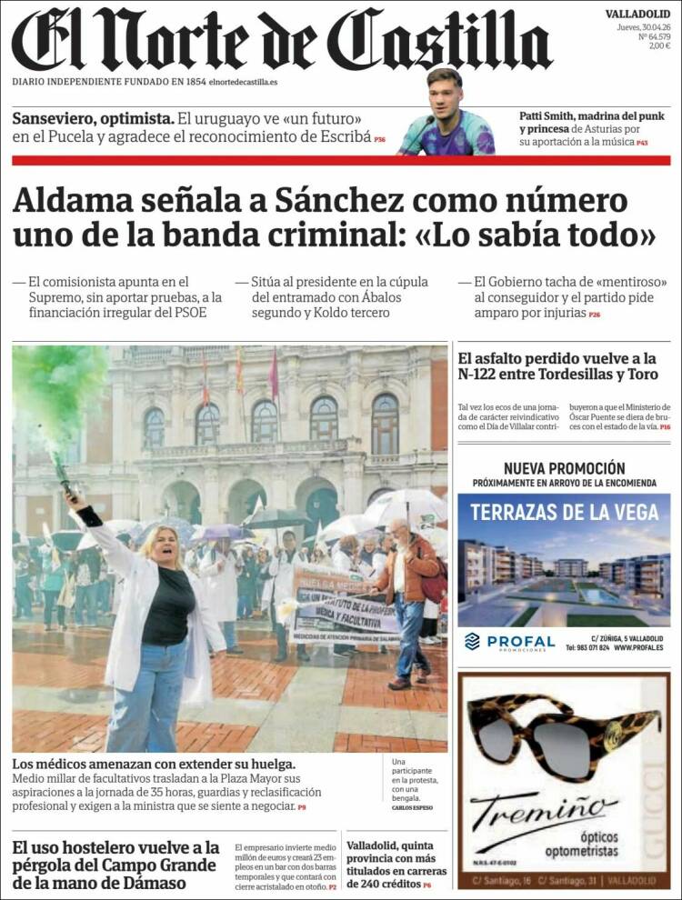 Portada de Norte de Castilla - Valladolid (Espa&ntilde;a)