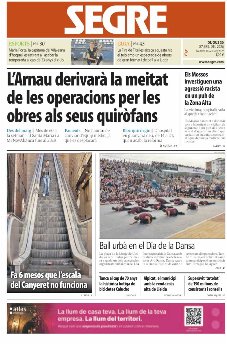 Portada de Segre (Espa&ntilde;a)