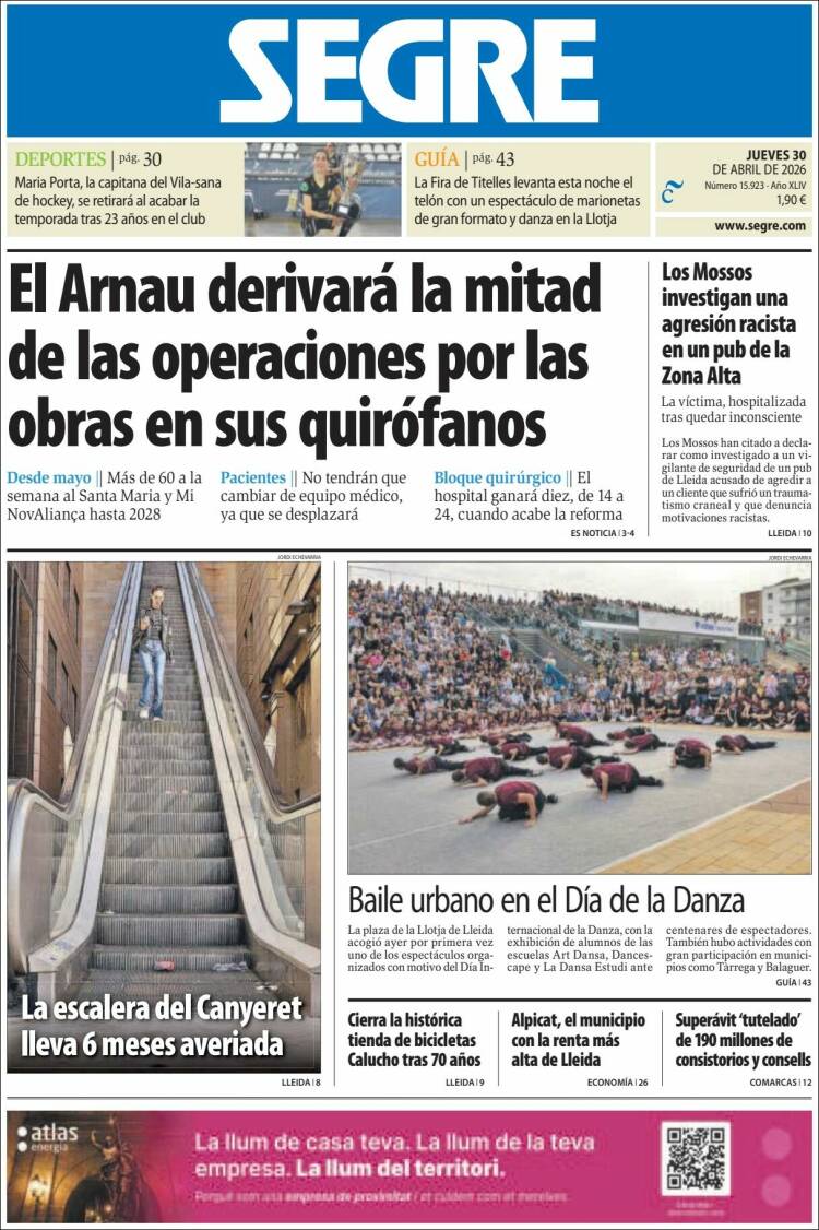 Portada de Segre  (Espa&ntilde;a)