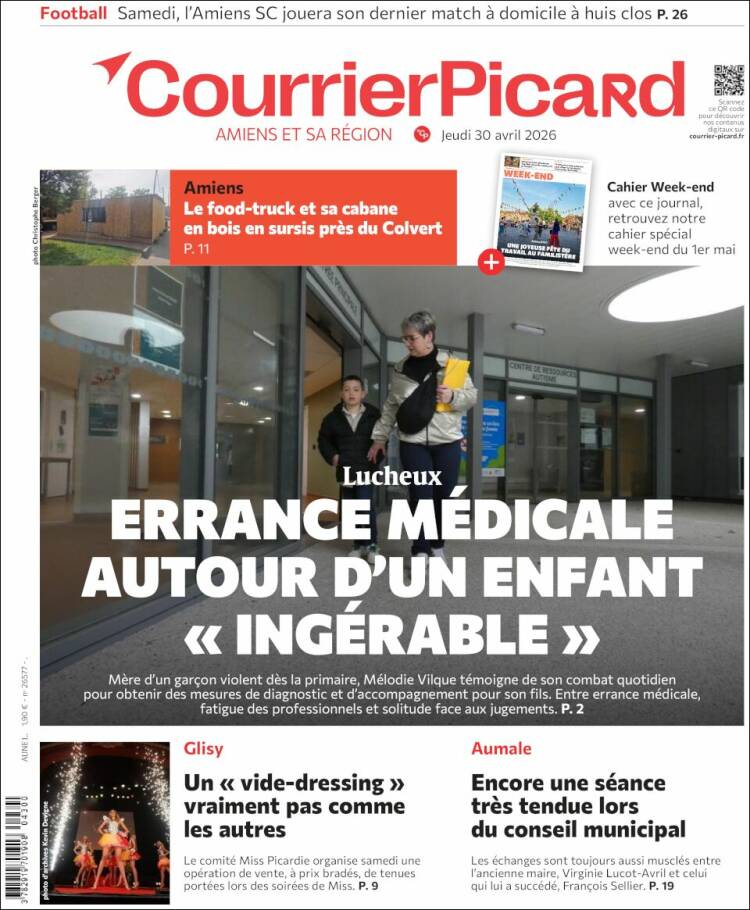 Portada de Courrier Picard (Francia)