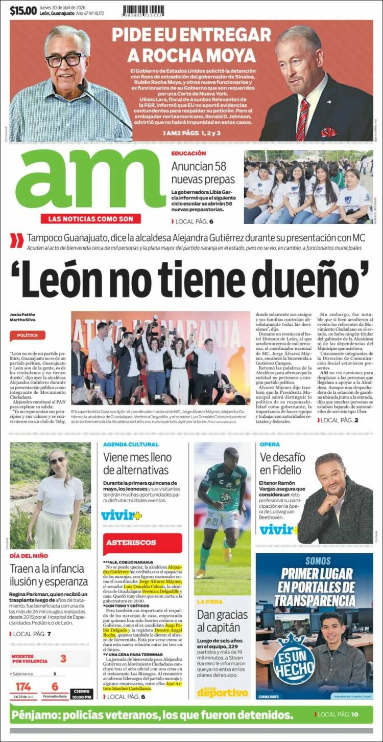 Portada de Al Día A.M. (M&eacute;xico)