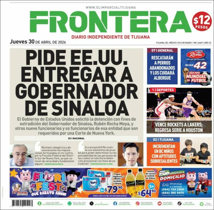 Portada de Frontera (M&eacute;xico)