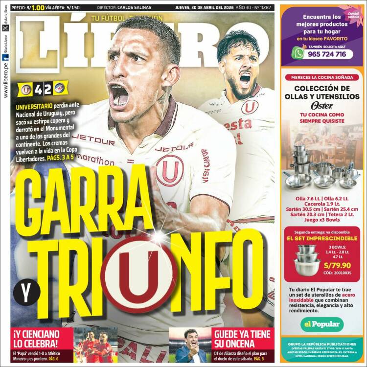 Portada de Líbero (Per&uacute;)