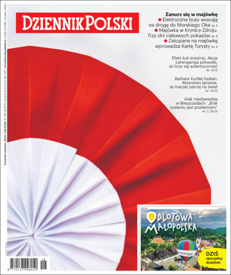 Portada de Dziennik (Polonia)